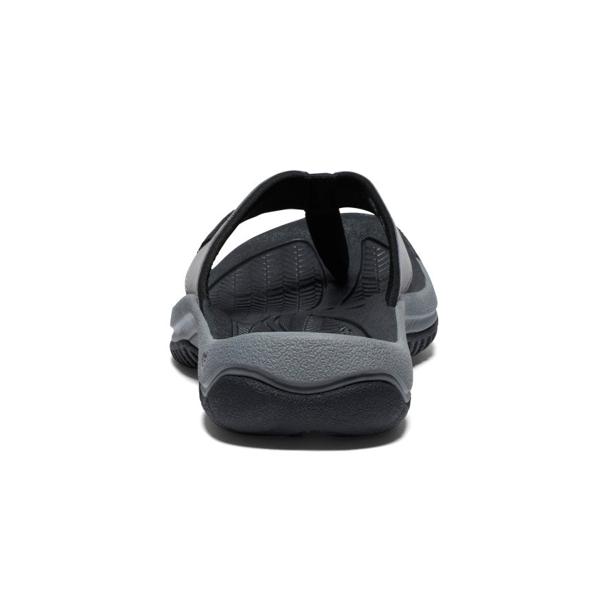 Men's Kona Leather Flip-Flop | Steel Grey/Black - Image 5
