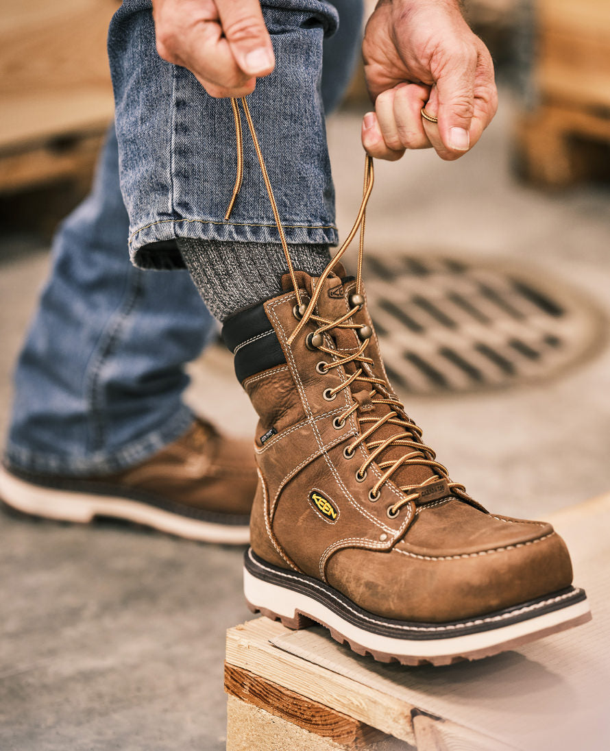 Men's Cincinnati 8 Waterproof 90° Heel Boot (Carbon Toe) | Belgian/Sandshell - Image 9