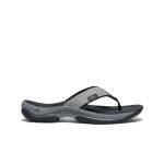 Men's Kona Leather Flip-Flop  |  Steel Grey/Black