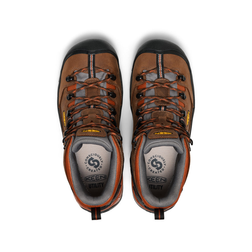 Men's Pittsburgh Energy 6 Waterproof Boot (Soft Toe) | Cascade Brown/Black - Image 4